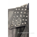 Damen -Punk -Faux Lederjacke von Punk besetzt